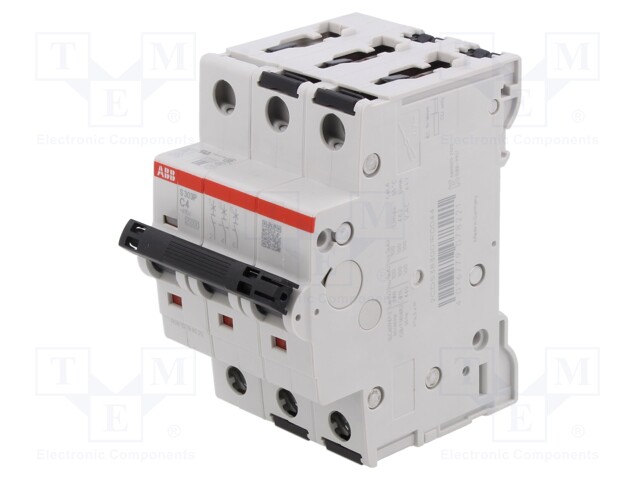 Circuit breaker; 415VAC; 4A; for DIN rail mounting; Charact: C