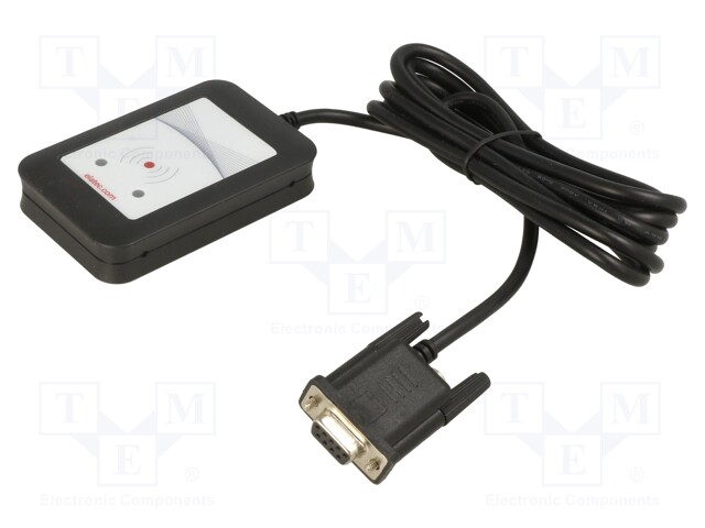 RFID reader; 5V; RS232; 88x56x18mm; 140mA; ABS; D-Sub 9pin; black