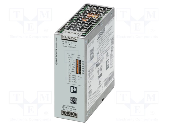 Power supply: switched-mode; Mounting: DIN; IP20; -25÷70°C