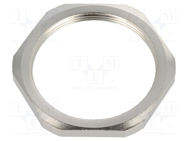 Nut; M50; brass; nickel; 60mm; Thread: metric; Pitch: 1,5