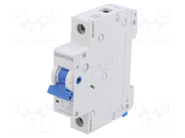 Circuit breaker; 230/400VAC; Inom: 6A; Poles: 1; Charact: C; 6kA