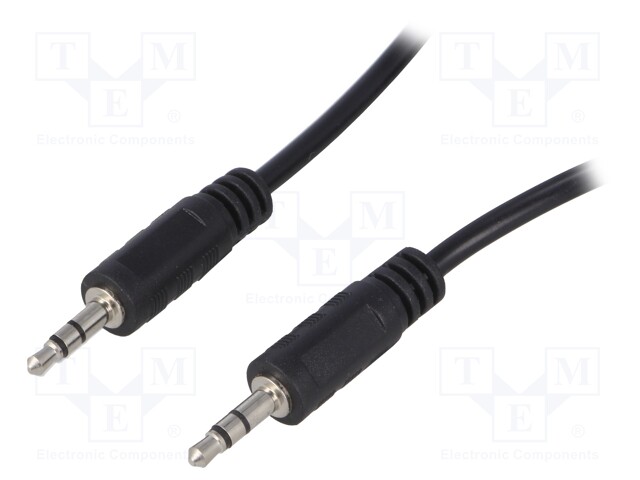 Cable; Jack 3.5mm plug,both sides; 10m; black