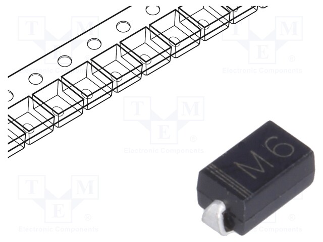Diode: rectifying; SMD; 1kV; 1A; Package: reel,tape; SMA; Ifsm: 30A