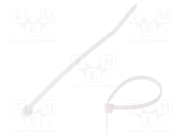 Cable tie; L: 100mm; W: 2.5mm; polyamide; 80N; natural; -40÷85°C