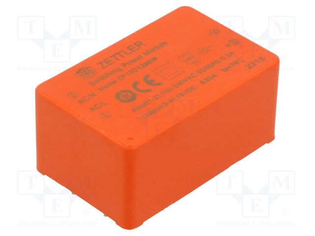 Converter: AC/DC; 10W; 85÷265VAC; Usup: 100÷370VDC; Uout: 12VDC