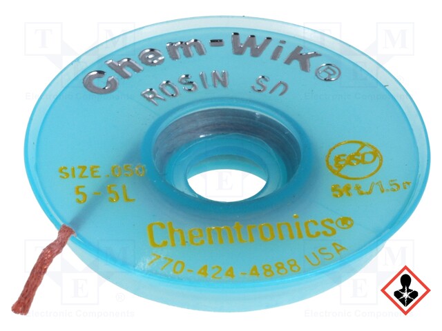 Tape: desoldering; rosin; W: 1.27mm; L: 1.5m