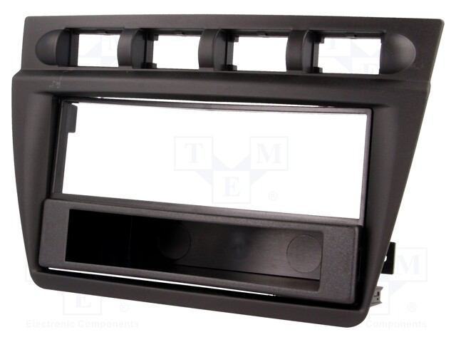 Radio mounting frame; Kia; 1 DIN; black