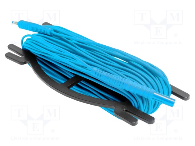 Test lead; banana plug-banana plug; insulated; Len: 15m; blue