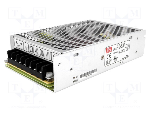 Power supply: switched-mode; modular; 88W; 5VDC; 159x97x38mm; 600g