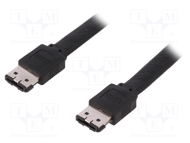 Cable: ESATA; black; both sides,eSATA I-Type plug; 750mm