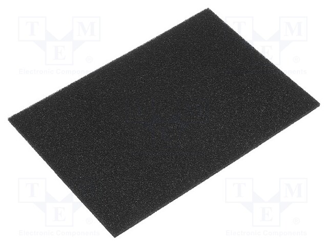 Conductive foam; ESD; L: 200mm; W: 300mm; D: 5mm; Features: hard