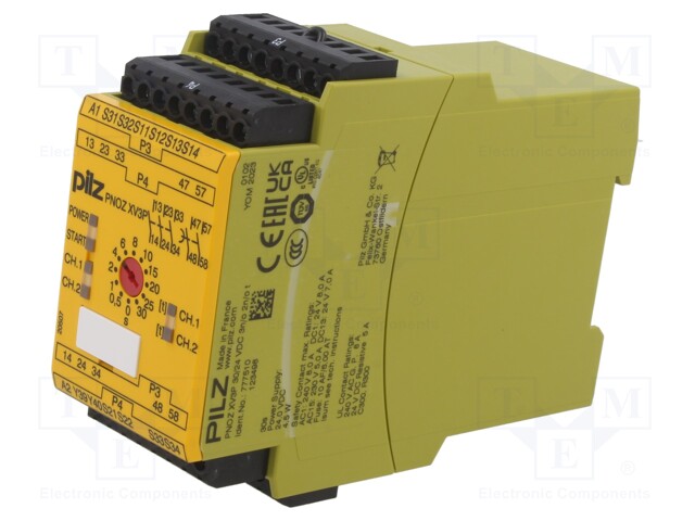 Module: safety relay; Series: PNOZ XV3P; IN: 6; OUT: 5; Mounting: DIN