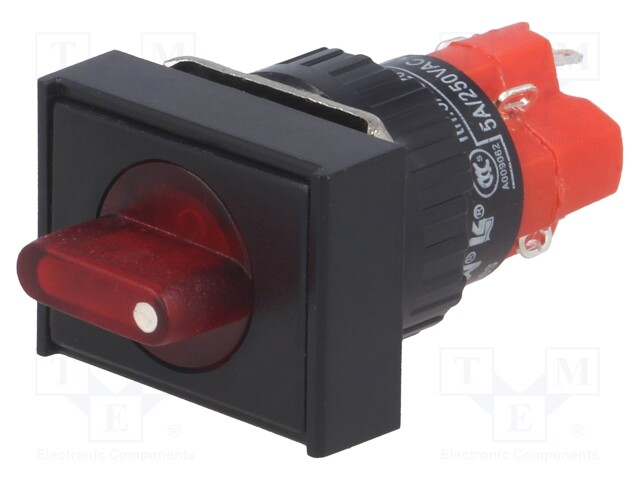 Switch: rotary; Pos: 2; SPST-NO + SPST-NC; 3A/220VAC; 2A/24VDC