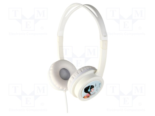 Headphones; white; Jack 3,5mm; headphones; 1.2m; 85dB