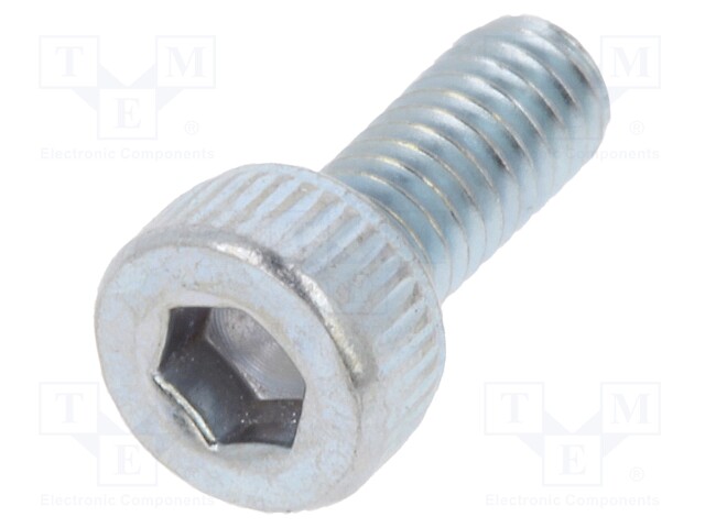 Screw; M2,5x6; DIN: 912; Head: cheese head; imbus; steel; zinc