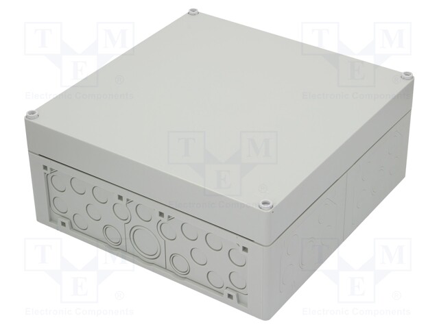 Enclosure: junction box; X: 300mm; Y: 300mm; Z: 132mm; polystyrene