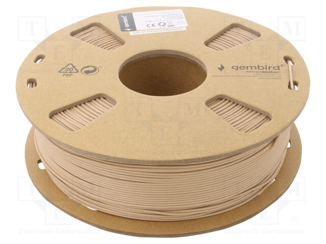 Filament: PLA; 1.75mm; wood-like; 190÷220°C; 1kg