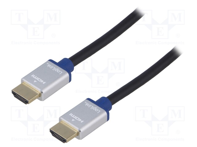 Cable; HDMI 2.0; HDMI plug,both sides; 1.5m; black