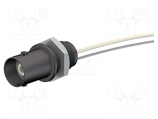 Connector: socket; BNC; black; Connection: screw; on panel; 5÷40°C