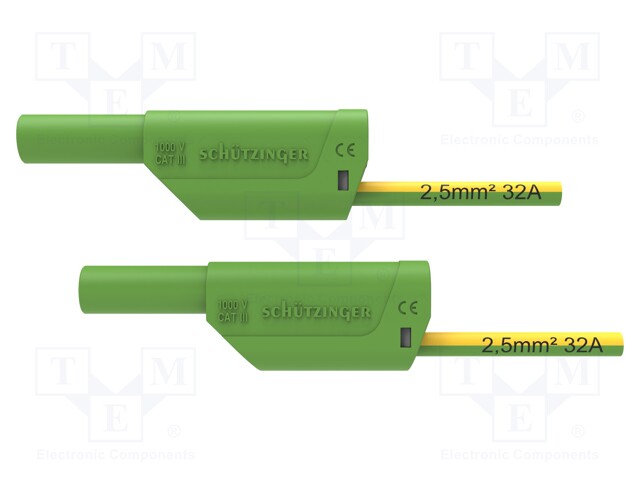 Test lead; 32A; 4mm banana plug-4mm banana plug; Urated: 1kV