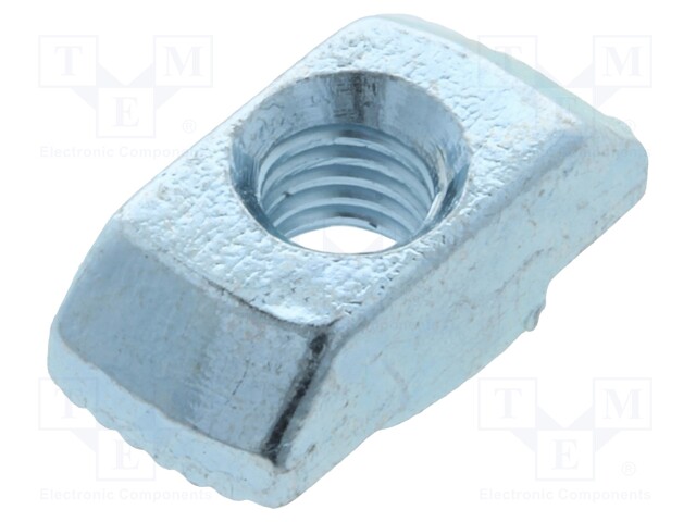 Nut; for profiles; Width of the groove: 8mm; steel; zinc; H: 1.5mm