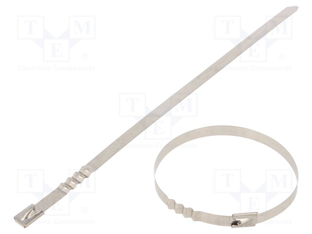 Cable tie; L: 260mm; W: 7.9mm; stainless steel AISI 304; 1112N