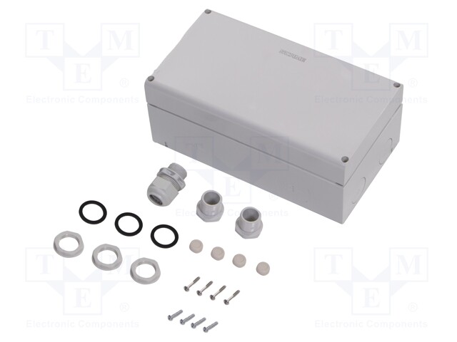 Enclosure: junction box; X: 150mm; Y: 272mm; Z: 105mm; IP66