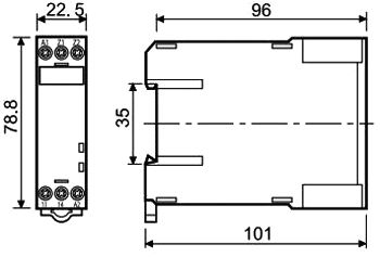 Module: temperature monitoring relay; temperature; DIN; SPST-NO