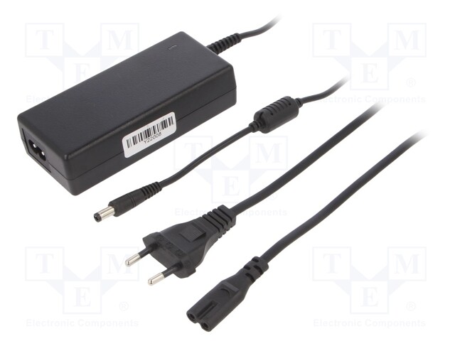 Power supply: switched-mode; 12VDC; 5A; Out: 5,5/2,1; 60W; 0÷40°C