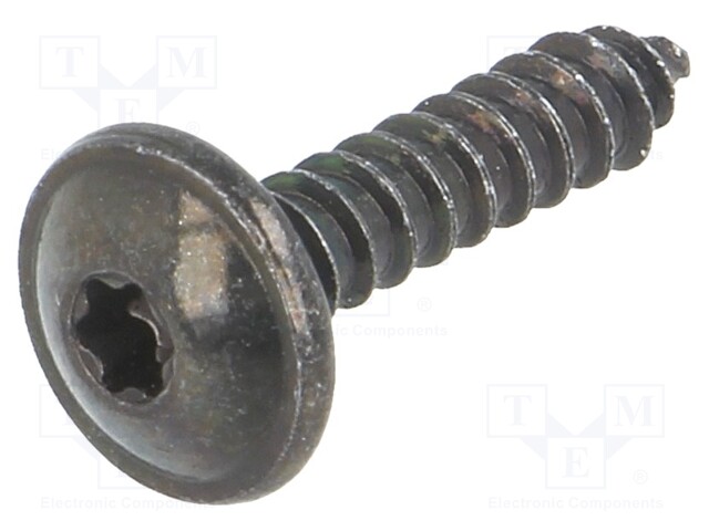 Screw; 100pcs; 16mm; steel; black; Thread: 3,5; 3,5x16