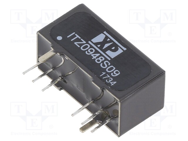 Isolated Board Mount DC/DC Converter, ITE, 1 Output, 9 W, 9 V, 1 A