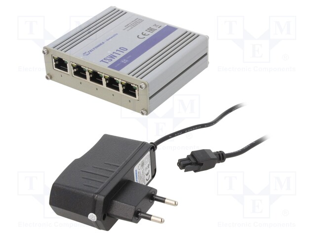 Switch Ethernet; 9÷30VDC; Ethernet x5,IEEE 802.3 af PoE LAN x5