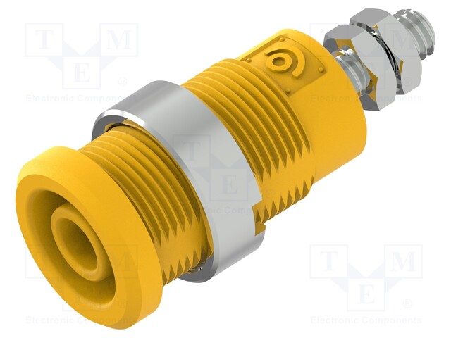 Socket; 4mm banana; 36A; yellow