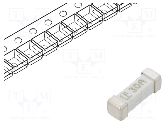 Fuse: fuse; ultra rapid; 30A; 125VAC; 72VDC; SMD; ceramic; 456