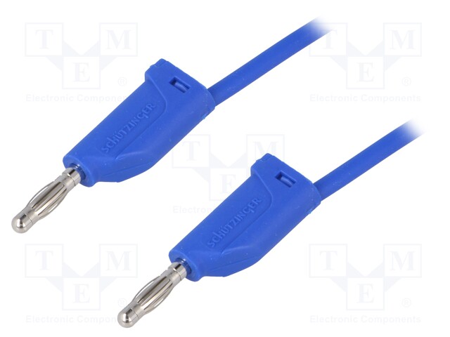 Test lead; PVC; 2m; blue; 16A; 70VDC; Cond.cross sec: 1mm2; 33VAC