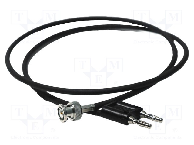 Test lead; BNC plug,banana plug double 4mm; Urated: 500V; black