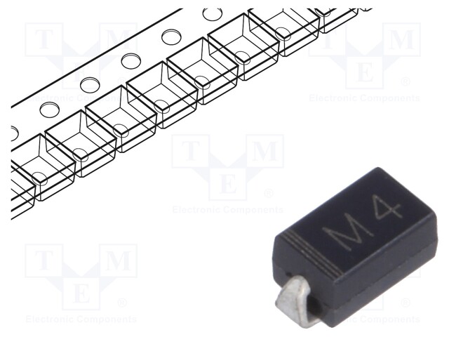 Diode: rectifying; SMD; 400V; 1A; Package: reel,tape; SMA; Ifsm: 30A