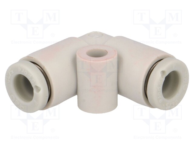 Push-in fitting; angled 90°; -1÷10bar; Mat: polypropylene