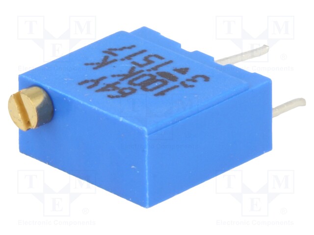 Potentiometer: mounting; multiturn; 100kΩ; 500mW; THT; ±10%; linear