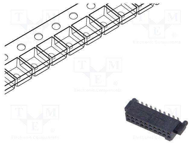 Connector: PCB to PCB; female; PIN: 20; 1.27mm; SFM; SMT; socket