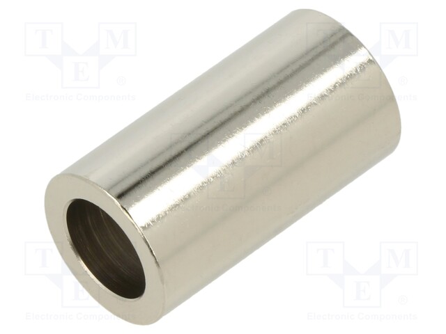 Spacer sleeve; 10.5mm; cylindrical; brass; nickel; Out.diam: 30mm