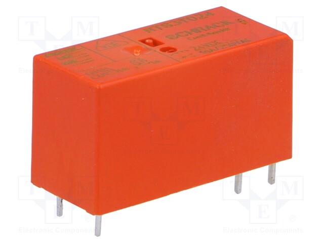 Relay: electromagnetic; SPST-NO; Ucoil: 24VDC; 16A/250VAC; 1.44kΩ