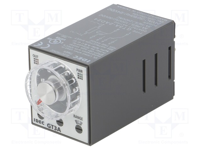 Timer; 0,1s÷180h; SPDT + SPDT; 250VAC/3A,30VDC/1A; 24VAC; 24VDC