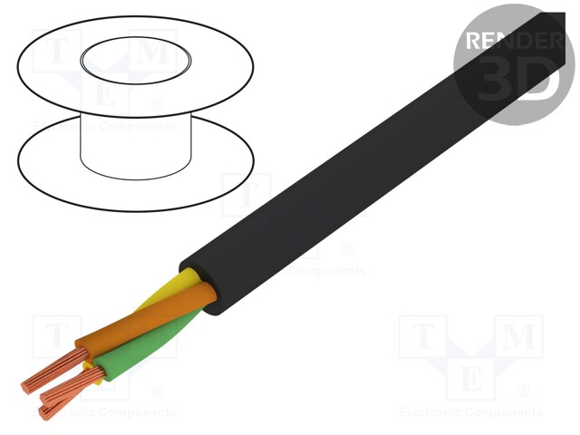 Wire: headset; stranded; 3x0,04mm2; OFC; Shielding: unshielded