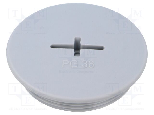 Stopper; polyamide; light grey; IP68; Entrelec; Gland: PG36; 13mm