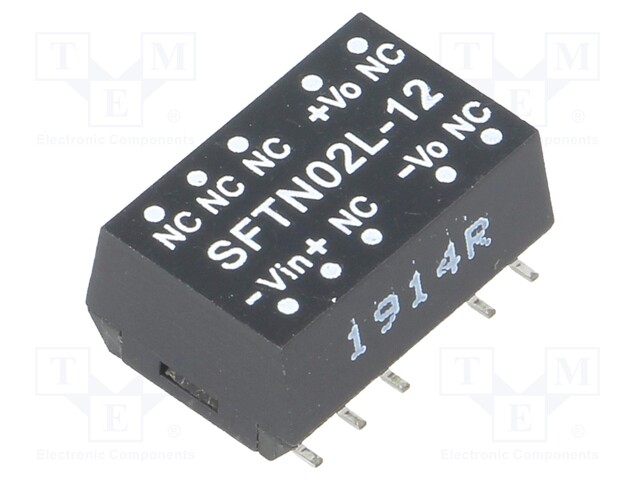 Converter: DC/DC; 2W; Uin: 4.5÷5.5V; 12VDC; Iout: 33÷167mA; SMD; 1.2g