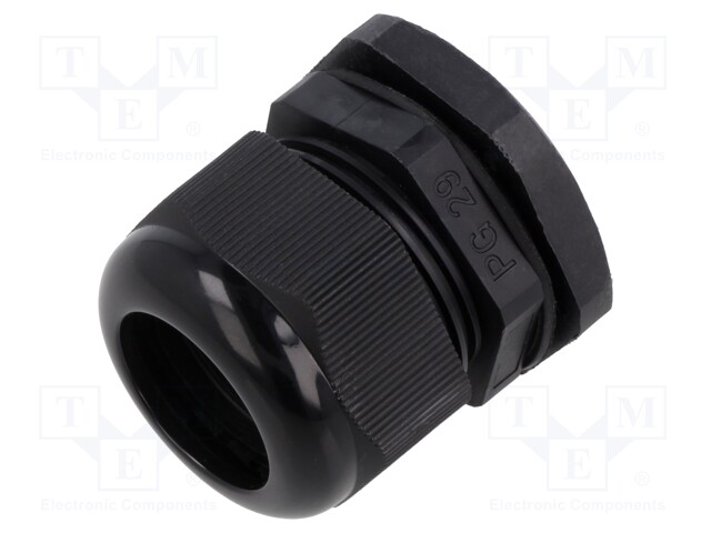 Cable gland; PG29; IP68; polyamide; black