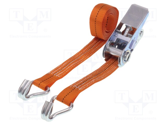 Fastening belt; L: 5m; Width: 25mm; orange; 1000kg