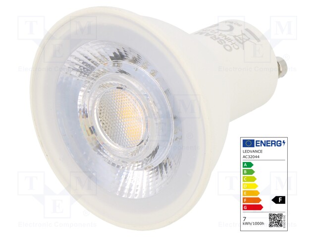 LED lamp; warm white; GU10; 230VAC; 575lm; 6.5W; 2700K; CRImin: 80