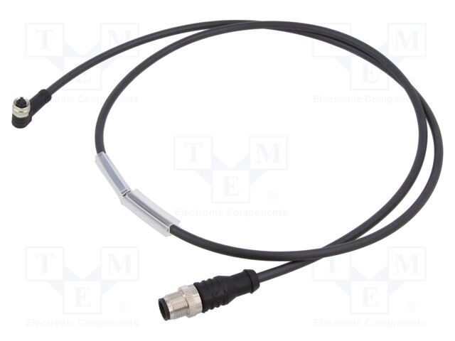 Connection lead; PIN: 4; 1m; plug; -25÷80°C; Insulation: PUR; IP67